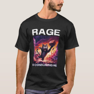 Woede Verteert Me Grappige Domme Starende Kat Meme T-shirt