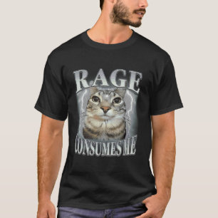 Woede Verteert Me Grappige Domme Starende Kat Meme T-shirt