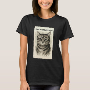 Woede verteert me Grappige Suffe Aap Cat Meme T-shirt