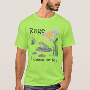 Woede Verteert Me Kikker Vijver Meme Kikker Vintag T-shirt