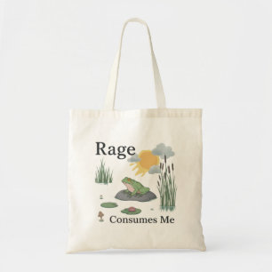 Woede Verteert Me Kikker Vijver Meme Kikker Vintag Tote Bag