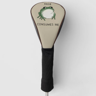 Woede Verteert Me Kikker Vijver Meme Vintage Natuu Golfheadcover
