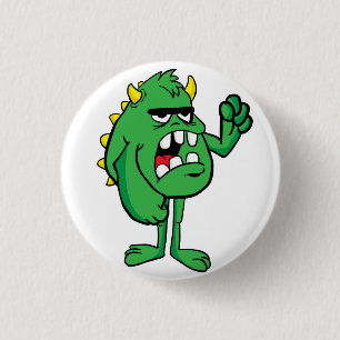 woedend monster ronde button 3,2 cm