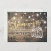 Woensdag Aankondiging Uitstel Mason Jars Wood (Voorkant / Achterkant)