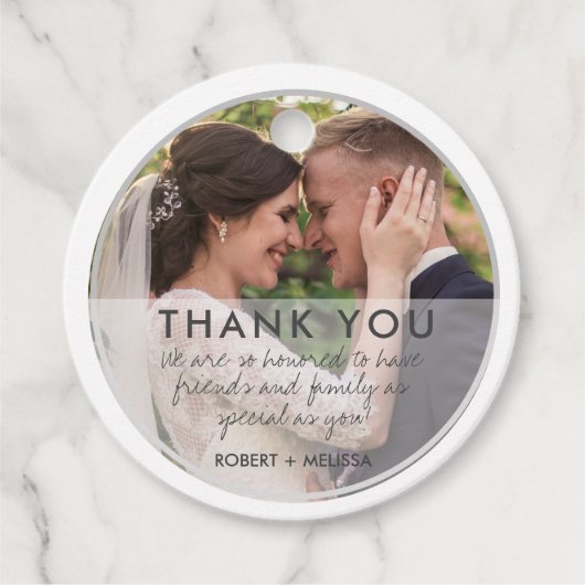 Woensdag Foto Hartelijk dank Bedankjes Labels (Voorkant)