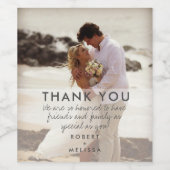 Woensdag Foto Hartelijk dank Wijn Etiket (Enkel label)