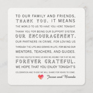 Woensdag Hartelijk dank   Waterverf hart Bedankkaart