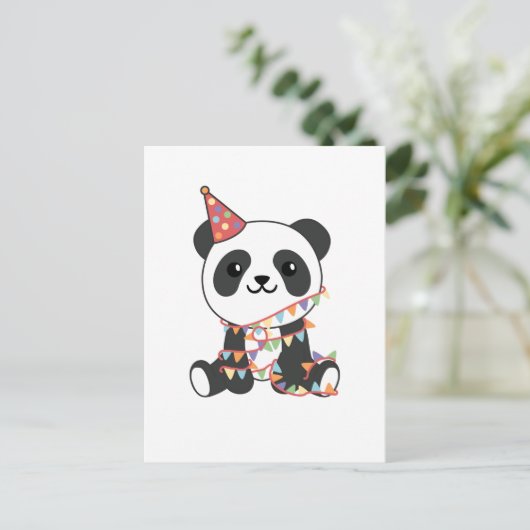 Woensdag in Panda voor kinderen Een feestdag Feestdagenkaart (Staand voorkant)