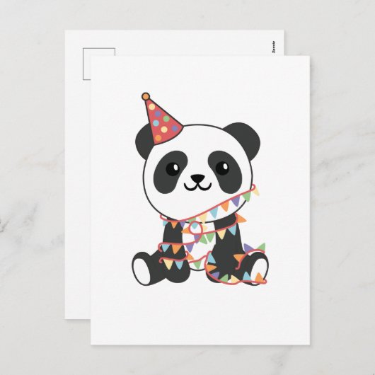 Woensdag in Panda voor kinderen Een feestdag Feestdagenkaart (Voorkant / Achterkant)
