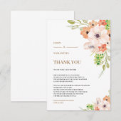 Woensdag - John & Samantha - Hartelijk dank Bedankkaart (Voorkant / Achterkant)