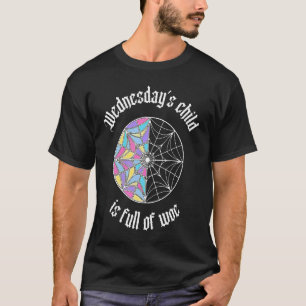 Woensdag Kind Vol Wee Trendy Populair Ronde T-shirt