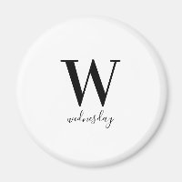 Woensdag Typografie Black White Modern