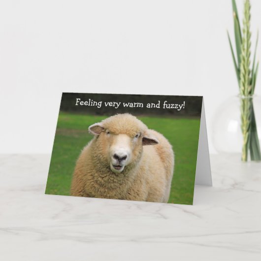 Woensdag Warm en Fuzzy Sheep Kaart (Voorkant)
