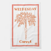Woensdag wortel - keukenhanddoek (Verticaal)
