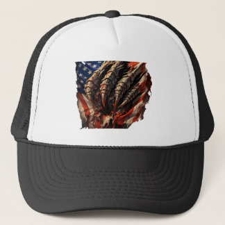 Woest monster dat kunst van de Amerikaanse vlag ve Trucker Pet