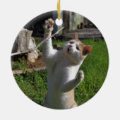 Woest Roofdier Keramisch Ornament (Achterkant)