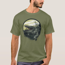 Woeste Alligator Moeras Illustratie Kunst