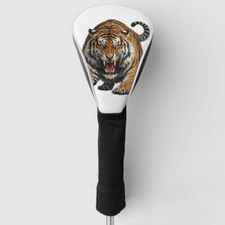 Woeste Bengaalse Tijger Midden Sprong Wilde Dieren Golfheadcover