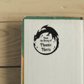 Woeste Fantasy Draak Uit de Bibliotheek van Zelfinktende Stempel