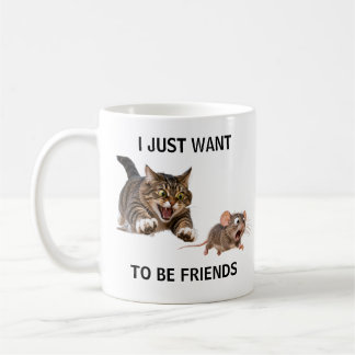 Woeste Kat Jaagt Panische Muis Koffiemok