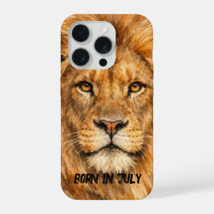 Woeste Leeuw – Wilde Dier van de Geboortemaand Jul iPhone 15 Pro Hoesje