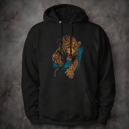 Woeste Luipaard Grote Katachtige Wilde Dieren Kuns Hoodie
