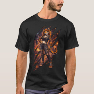 Woeste stedelijke Tijgerin T-shirt