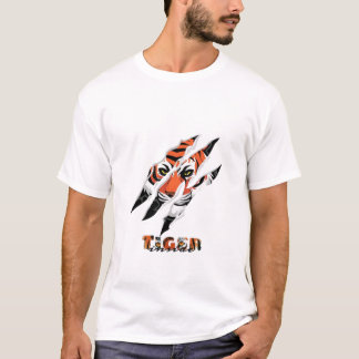 Woeste Tijgerklauw Scheur – Ontwerp met Wilde Bees T-shirt