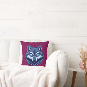 Woeste Wolf – Symbool van Kracht en Vrijheid Kussen
