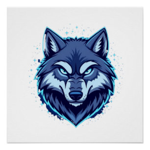 Woeste Wolf – Symbool van Kracht en Vrijheid Perfect Poster