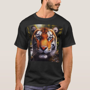 Woeste Zwarte T-shirt voor Heren met Tijgerprint
