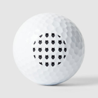 Woeste Zwarte Wolf met Rode Ogen Sticker – Dark Go Golfballen