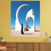 Woestijn Arcana: Fluisteren van de Kosmos Canvas Afdruk (Insitu (Woonkamer))