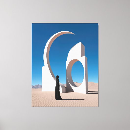 Woestijn Arcana: Fluisteren van de Kosmos Canvas Afdruk (Voorkant)