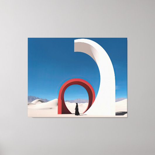 Woestijn Arcana: sluier van eenzaamheid Canvas Afdruk (Voorkant)