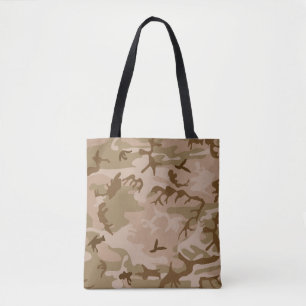 Woestijn Beige Bruin Groen Camo Camouflage Draagtas
