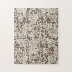 Woestijn Beige Stijl Digitale Camouflage Legpuzzel