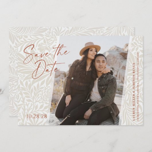 Woestijn Bloemen Save The Date (Voorkant / Achterkant)