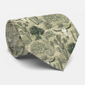 Woestijn Botanische Schedelpatroon Rustieke Zuidwe Stropdas (Opgerold)