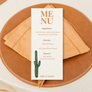 Woestijn bruiloft menu