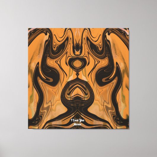 Woestijn Bruin Abstract  Op Canvas Print Met Frame (Voorkant)