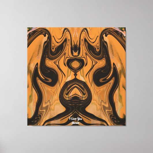 Woestijn Bruin Abstract Op Canvas Print Met Wikke (Voorkant)