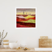 Woestijn Cacti Landschap Poster (Keuken)