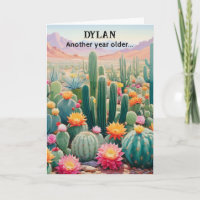 Woestijn Cactus Grappige Gepersonaliseerde Verjaar
