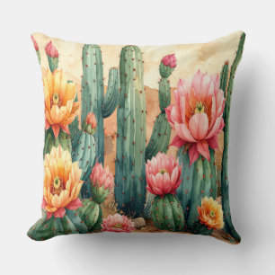 Woestijn Cactus Kussen - Boho Zuidwest decor Cushi