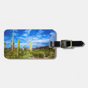 Woestijn cactus landschap, Arizona Bagagelabel