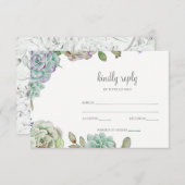 Woestijn Cactus Succulenten Bruiloft rsvp (Voorkant / Achterkant)