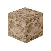 Woestijn camouflagepatroon, militair patroon, lege kubus (Achter hoekig)