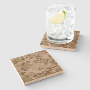 Woestijn camouflagepatroon, militair patroon, lege stenen onderzetter