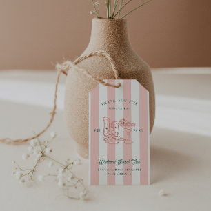 Woestijn Cowgirl Country Club   Trouwfeest Favor Cadeaulabel